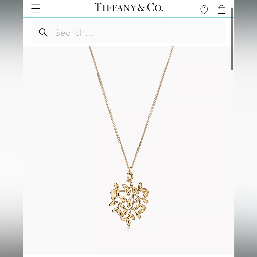 Tiffanys & Co necklace.
Olive Leaf Pendant: